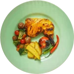 خوراک مرغ و سبزیجات